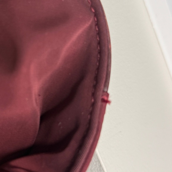 TORY BURCH Ella Tote Burgundy Quilted Handbag - Picture 9 of 16